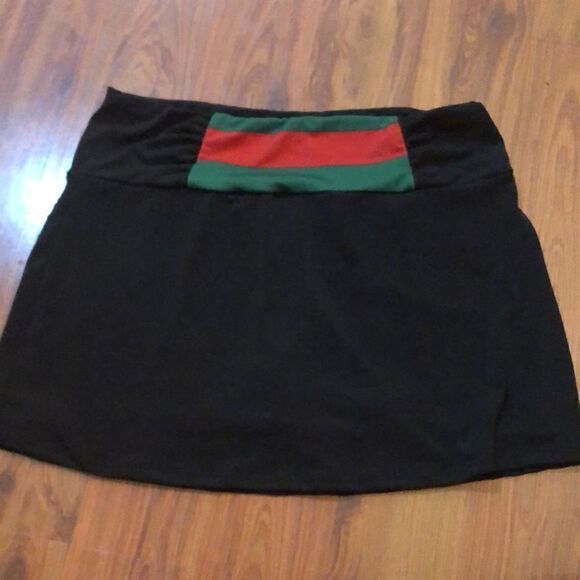 NWT Boutique Oh My Bod Black skort Striped trim - Picture 8 of 8